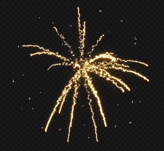 Elegancia fuegos artificiales resplandor aislado en fondos transparentes 3d renderización PSD