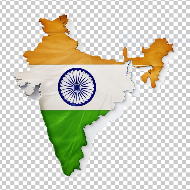 PSD elegancia india pngready aislamiento de un mapa detallado