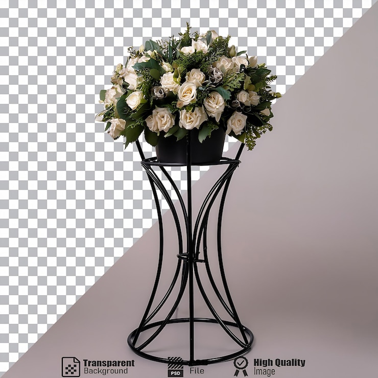 PSD una elegancia de rosas el arte del arreglo floral en un soporte moderno