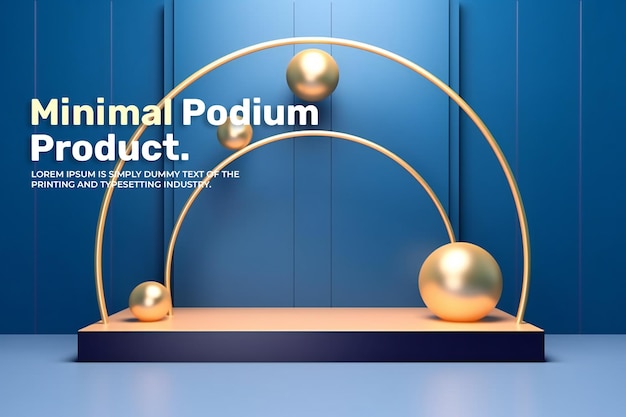 elegant and luxury gold podium product display stage display mockup for show product presentation