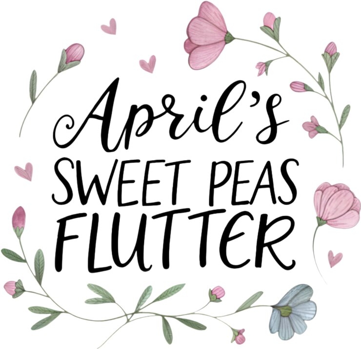 PSD elegant april sweet peas clipart showcases beauty bliss and charming birth flower symbolism