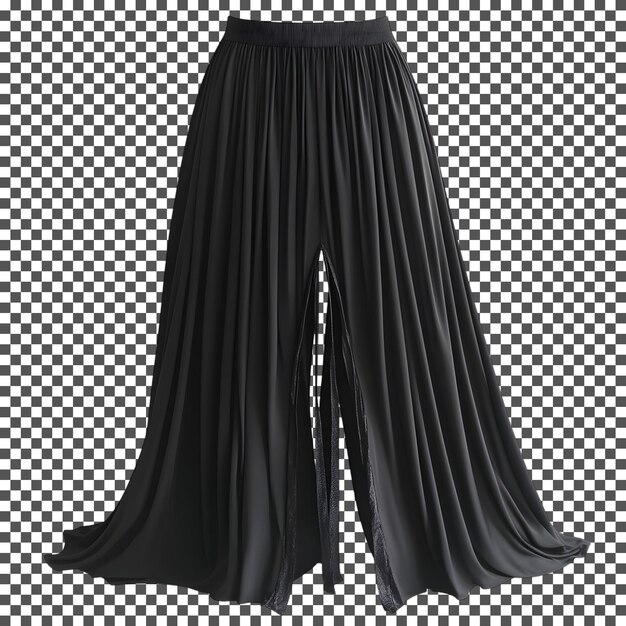 Elegant Black Palazzo Pants isolated on transparent background