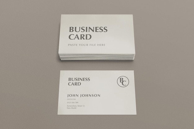 Elegant classy doff laminating business card 9x55cm escena 4 papel color crema