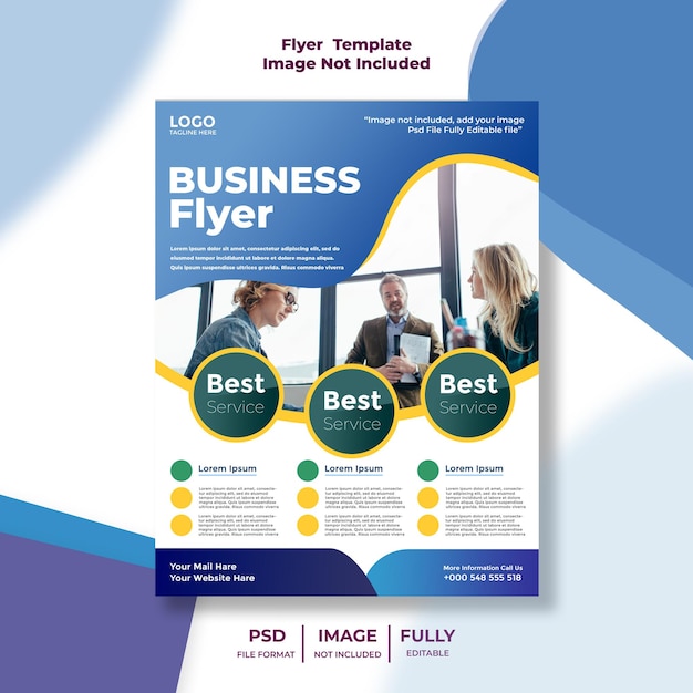 Elegant Corporate Flyer PSD-Design für das Marketing