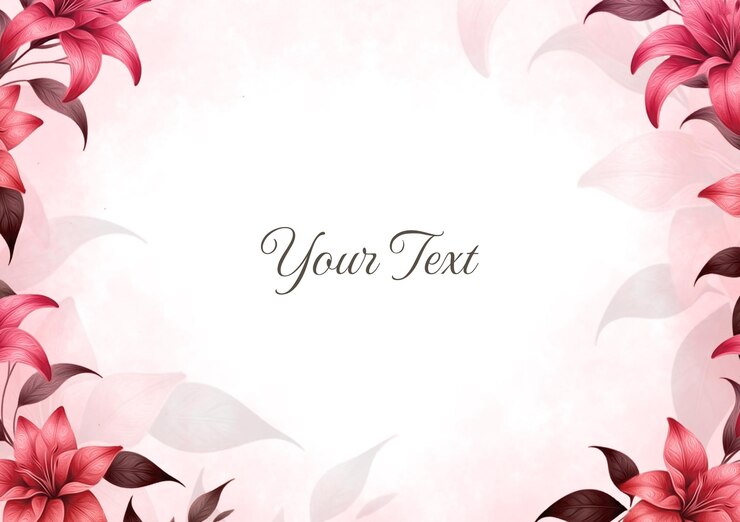 Elegant floral background with lily flowers for wedding invitations