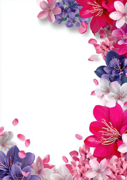 Elegant Floral Border for Invitations and Greeting Cards