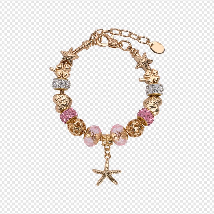 PSD elegant gold charm bracelet with starfish pendant