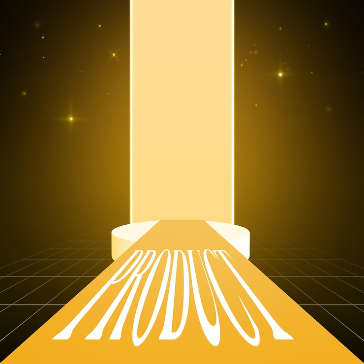 PSD elegant golden showcase for premium products