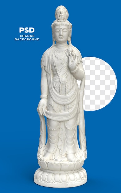 Elegant Marble Buddha Statue with Serene Expression