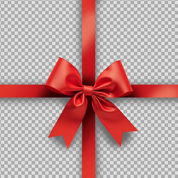 Elegant nœud de ruban rouge pour les cadeaux et les célébrations