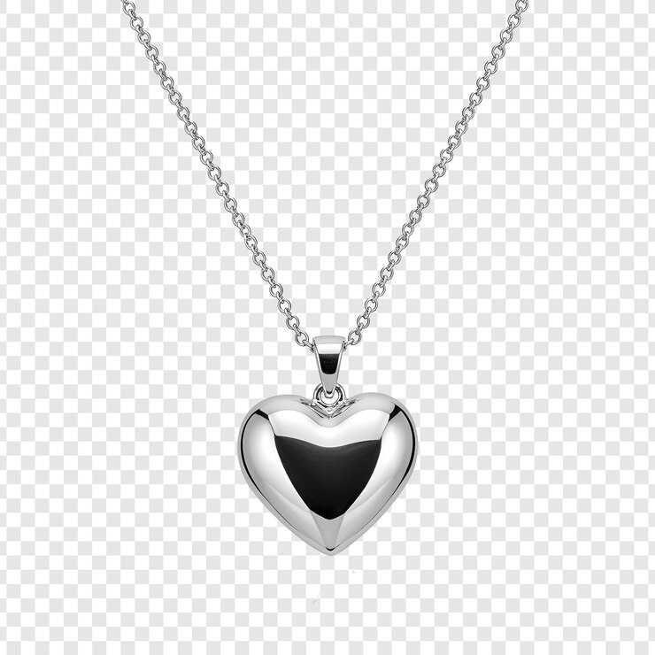 Elegant Silver Heart Pendant Necklace