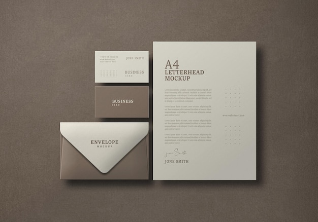 Elegant Stationery Set Mockup