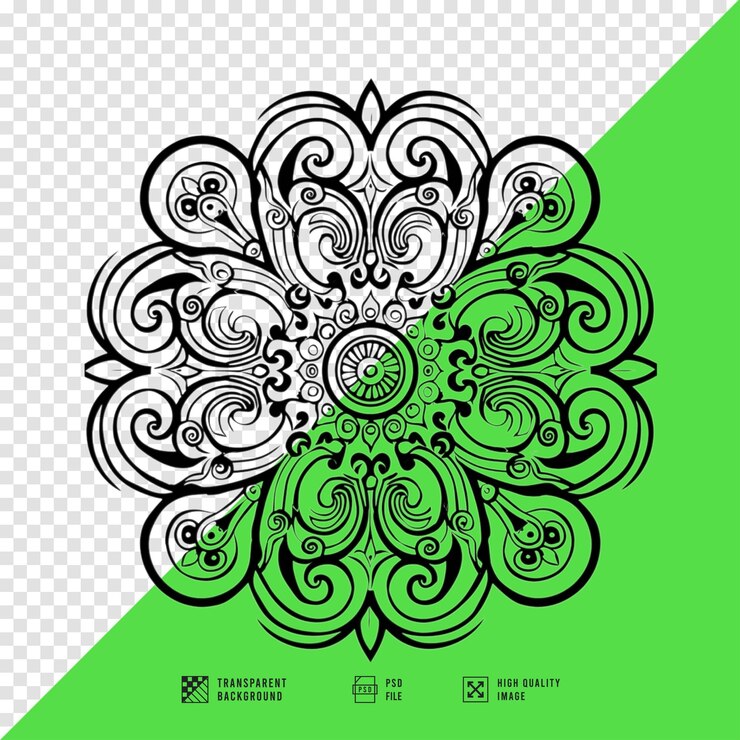 PSD elegant tattoo pattern images without background in hd quality