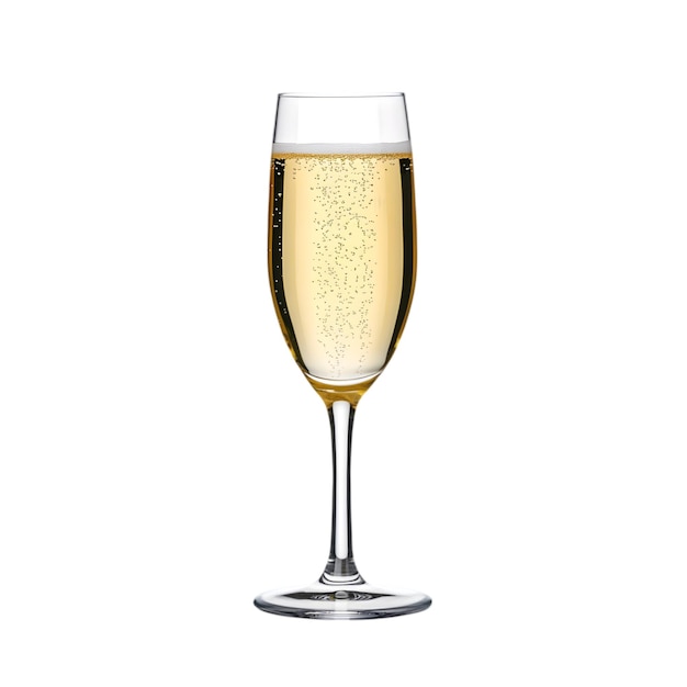 Un élégant verre de champagne avec une boisson dorée étincelante pour les célébrations