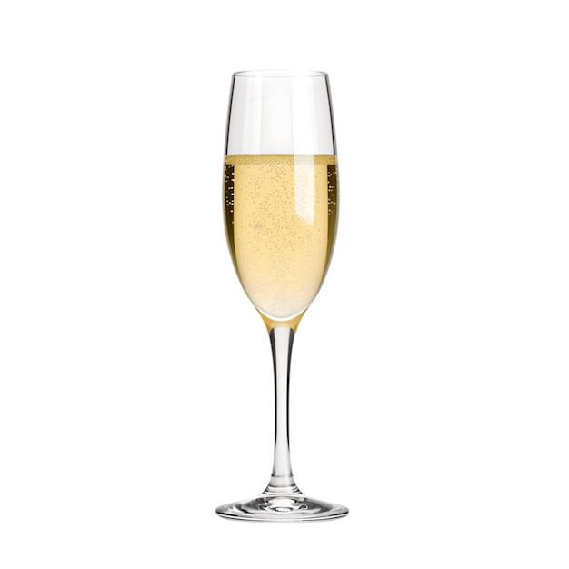 Un élégant verre de champagne avec une boisson dorée étincelante pour les célébrations