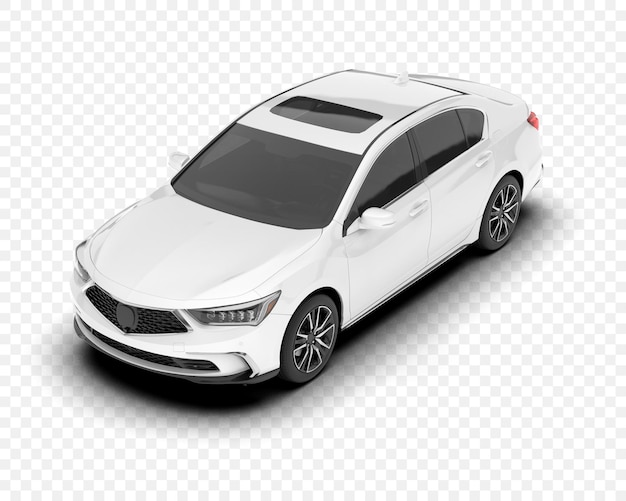 Elegant white sedan with a sunroof