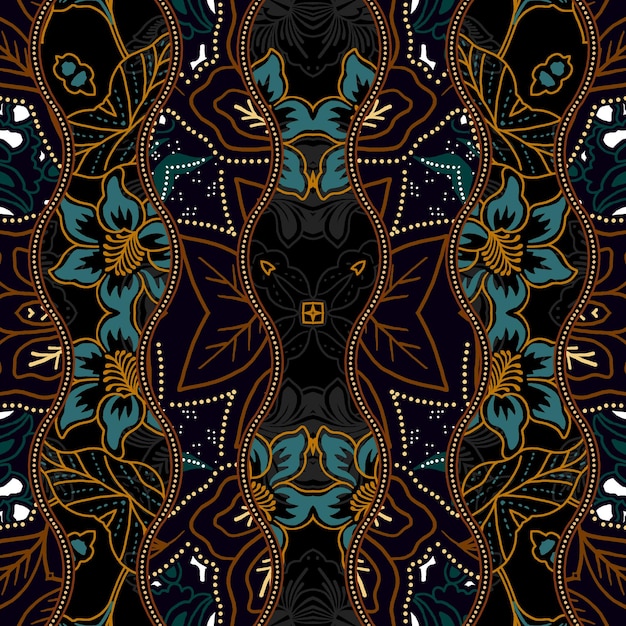 Elegante adorno floral con flores de teal y acentos de oro