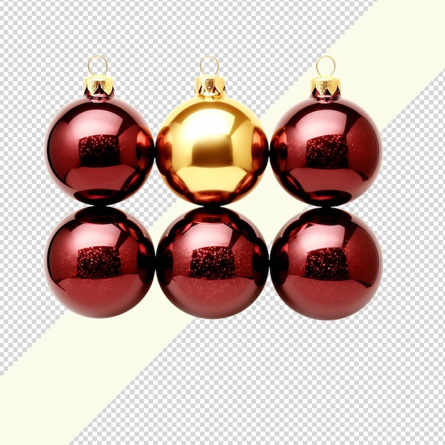 Elegante adorno navideño aislado en un fondo transparente