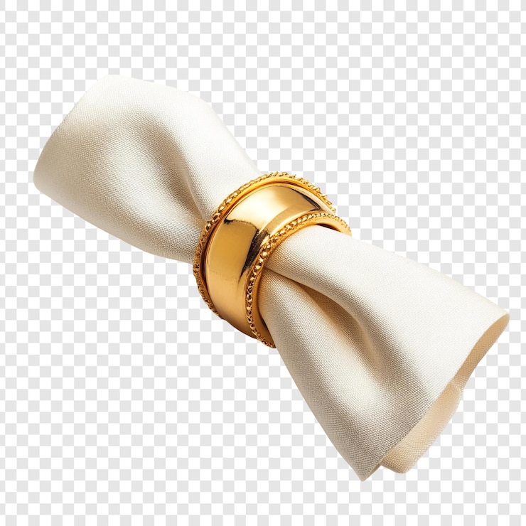 PSD elegante anello da tovagliolo d'oro