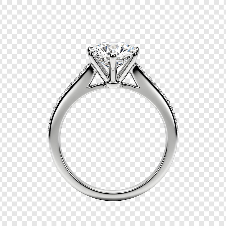 Elegante anello di fidanzamento di diamanti