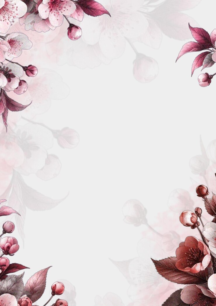 PSD elegante aquarell-kirscheblüten für einladungen und karten