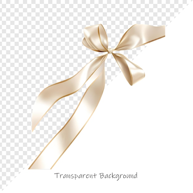 Elegante arco de cinta beige para regalos y celebraciones