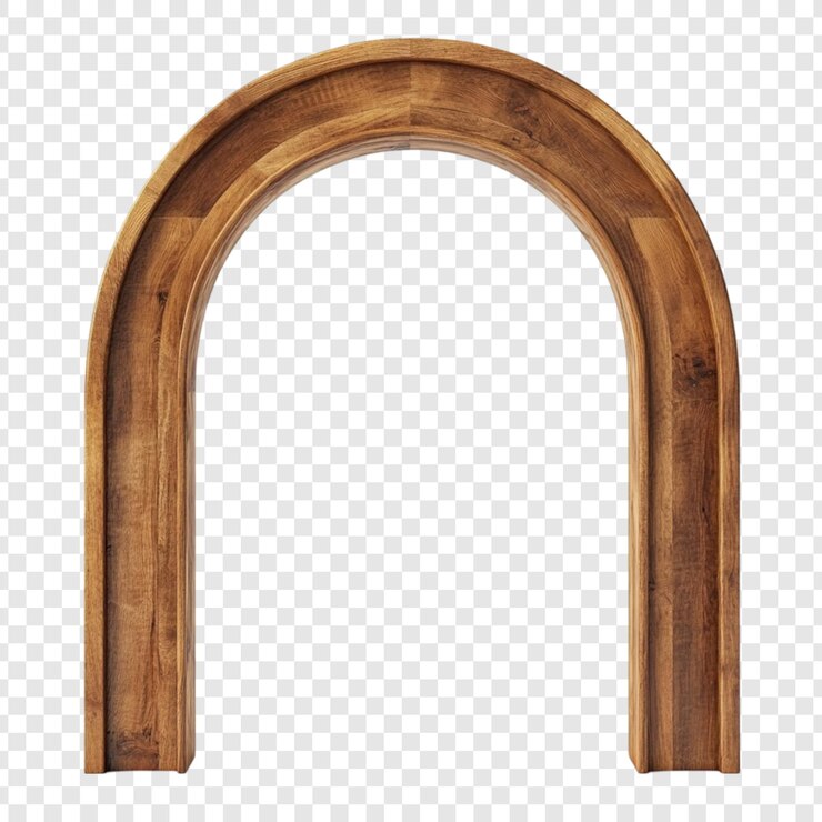 PSD elegante arco de madeira decoração da casa charme rústico