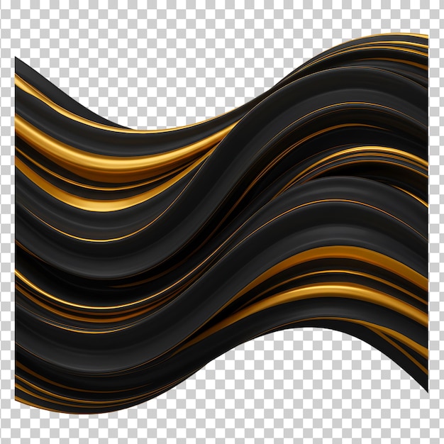Elegante astratto ondulato nero e oro