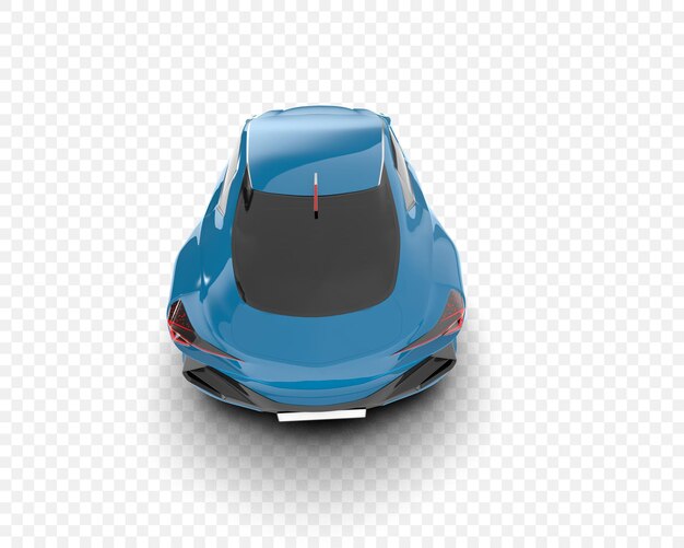 El elegante automóvil deportivo futurista azul