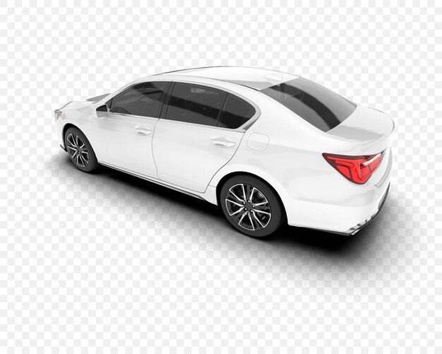 Elegante automóvil sedán blanco con un diseño moderno