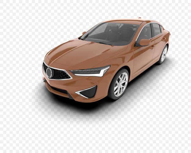 Un elegante automóvil sedán marrón en una toma de estudio