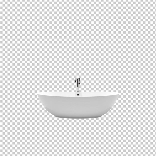 Una elegante bañera blanca moderna centrada en un fondo blanco prístino diseño minimalista y limpio