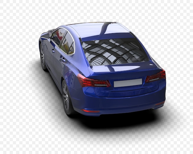 Elegante berlina blu Moderno design automobilistico e lusso
