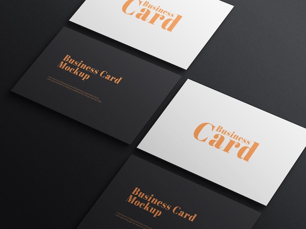 Elegante biglietto da visita scuro Psd Mockup