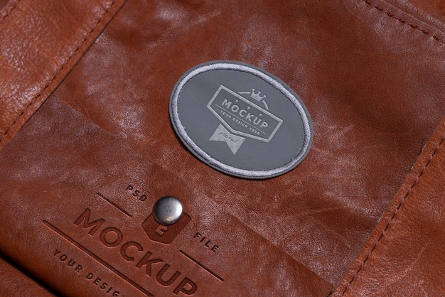 Elegante borsa con patch mockup