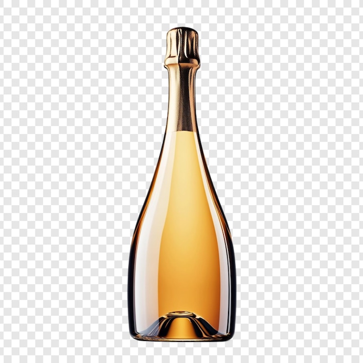 PSD elegante botella de champán
