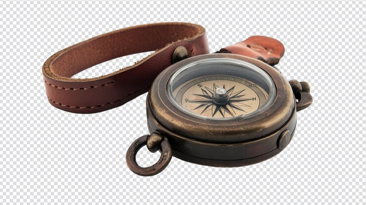PSD una elegante brújula de bolsillo vintage con correa de cuero perfecta para los entusiastas de la aventura y los coleccionistas ideal para navegar por las actividades al aire libre y mejorar su experiencia de viaje