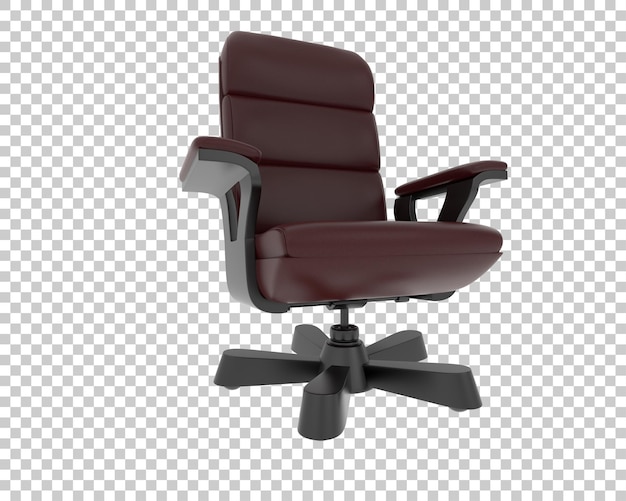 Elegante cadeira de escritório de couro castanho