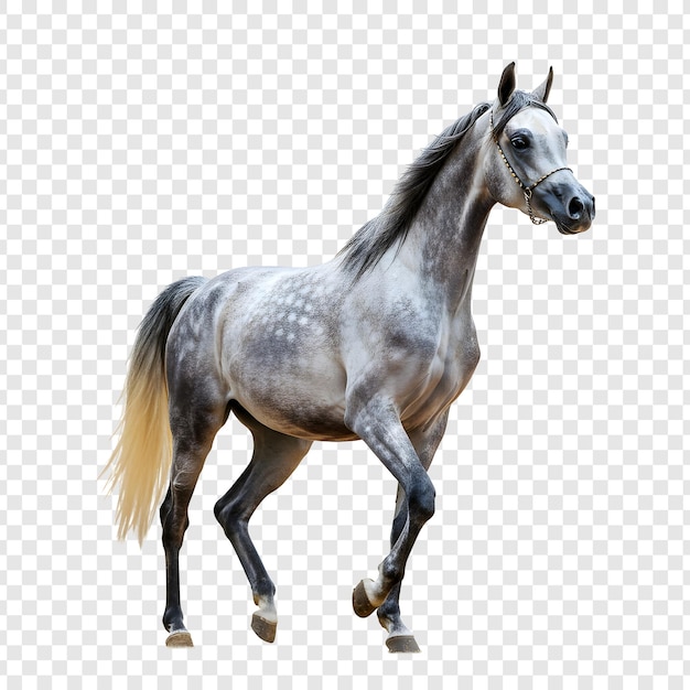 Elegante caminhada de cavalo árabe
