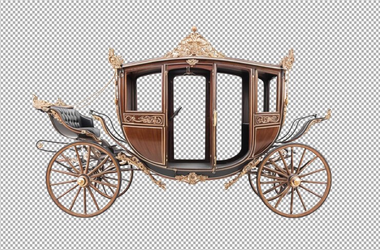 PSD elegante carruagem vintage de design clássico real