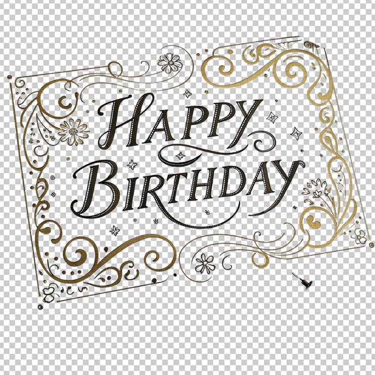 PSD une élégante carte d'anniversaire
