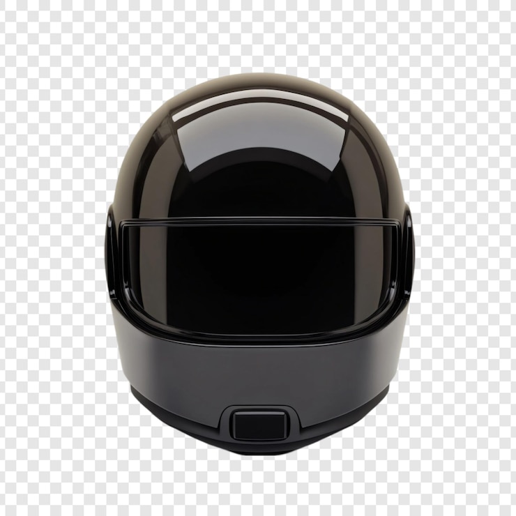 PSD el elegante casco negro de motocicleta es un símbolo de velocidad y protección