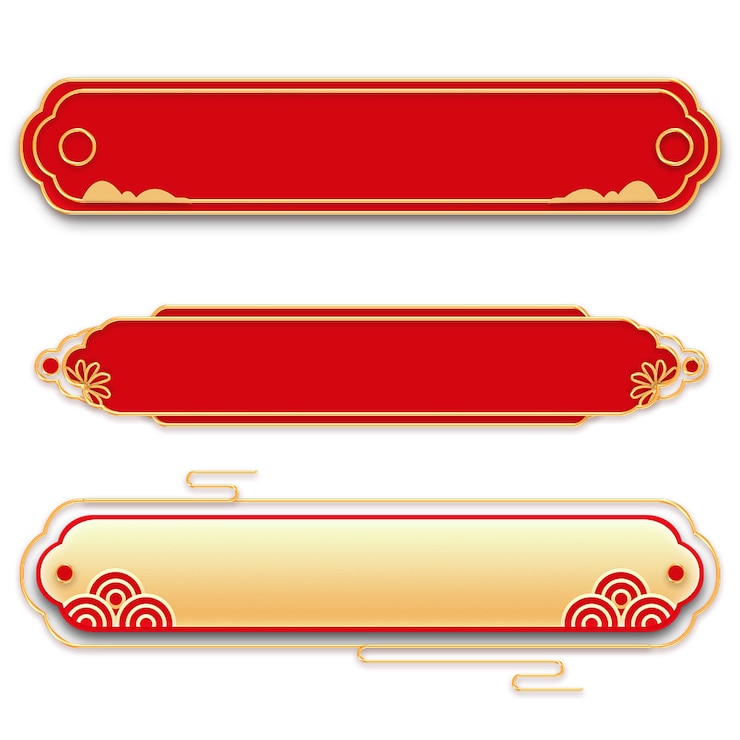 PSD elegante chinesische neujahrsbanner mit dekorativen elementen