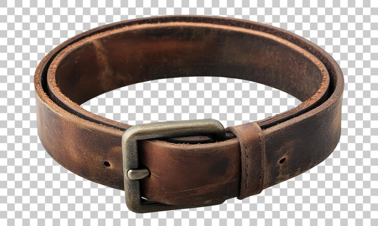 PSD elegante cinturón de cuero rústico que muestra artesanía y durabilidad perfecto para el uso casual
