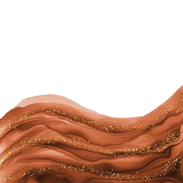 Elegante clipart de tinta de cobre em fundo transparente Perfeito para projetos de design elegante