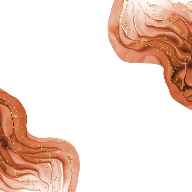 Elegante clipart de tinta de cobre em fundo transparente Perfeito para projetos de design elegante