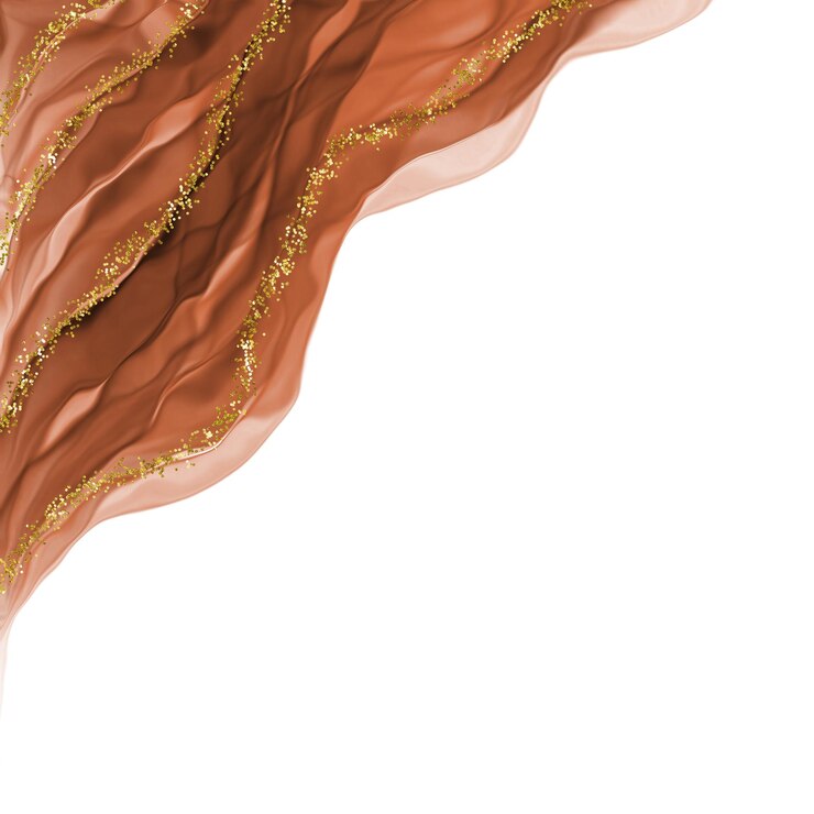 PSD elegante clipart de tinta de cobre en fondo transparente perfecto para proyectos de diseño elegante
