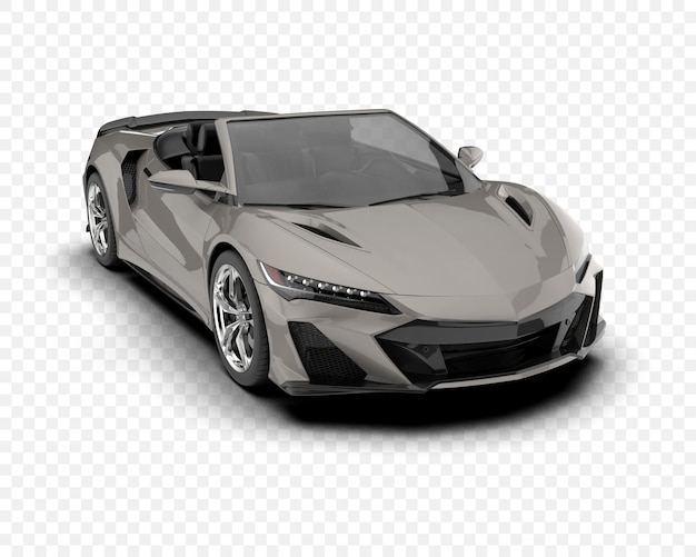 El elegante coche deportivo gris