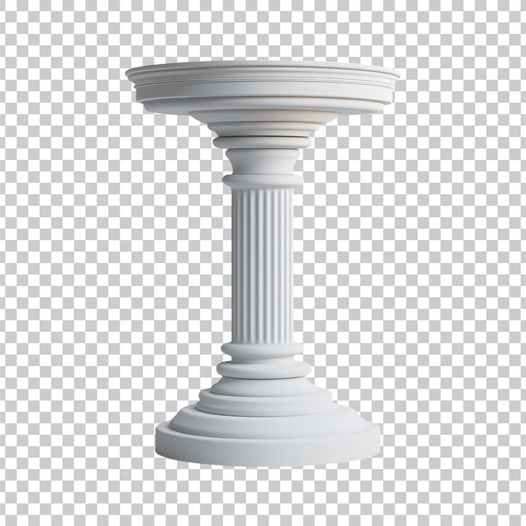 PSD elegante columna de pedestal blanco para la exhibición