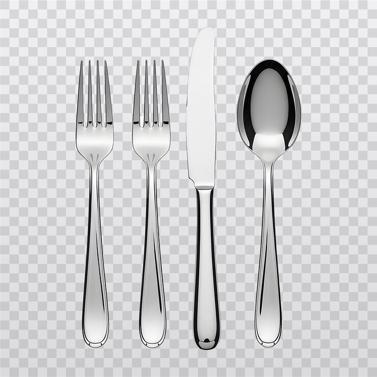 PSD elegante conjunto de platos para comer